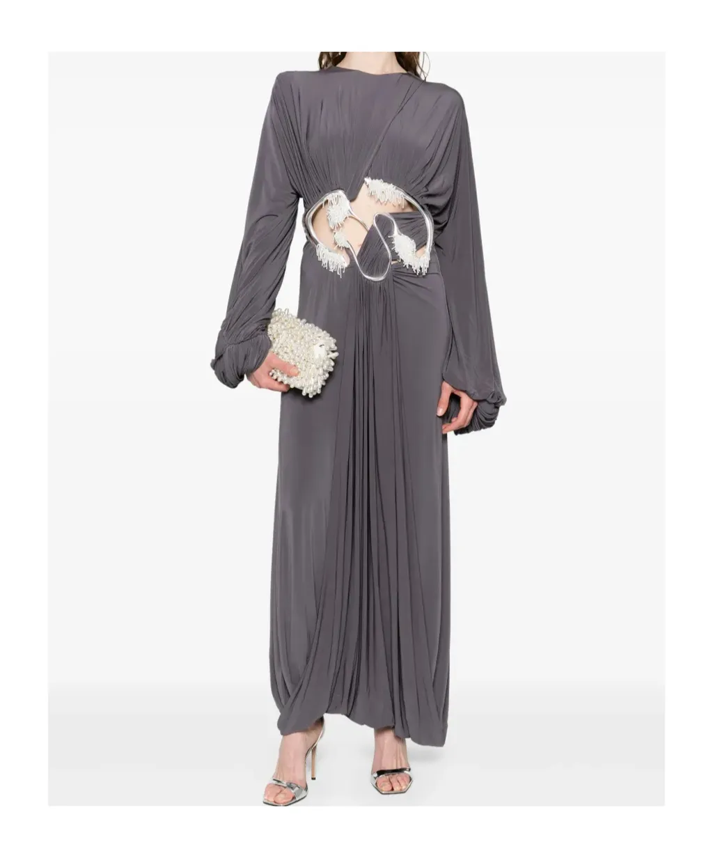 Bare-Back Off-Shoulder Dress