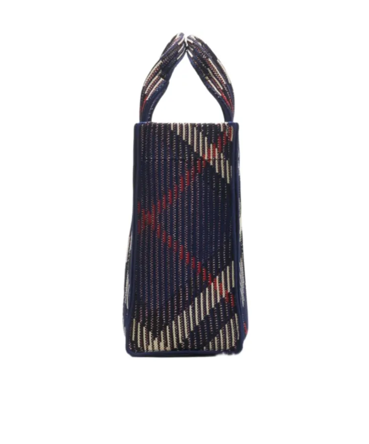 Mini Check Knitted Tote Bag