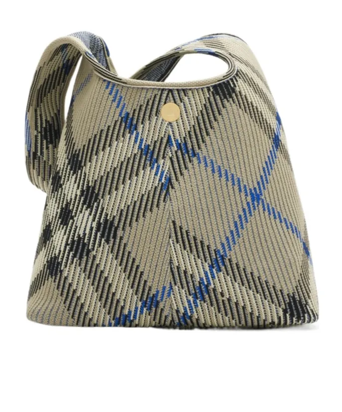 Small Check Knitted Shoulder Bag