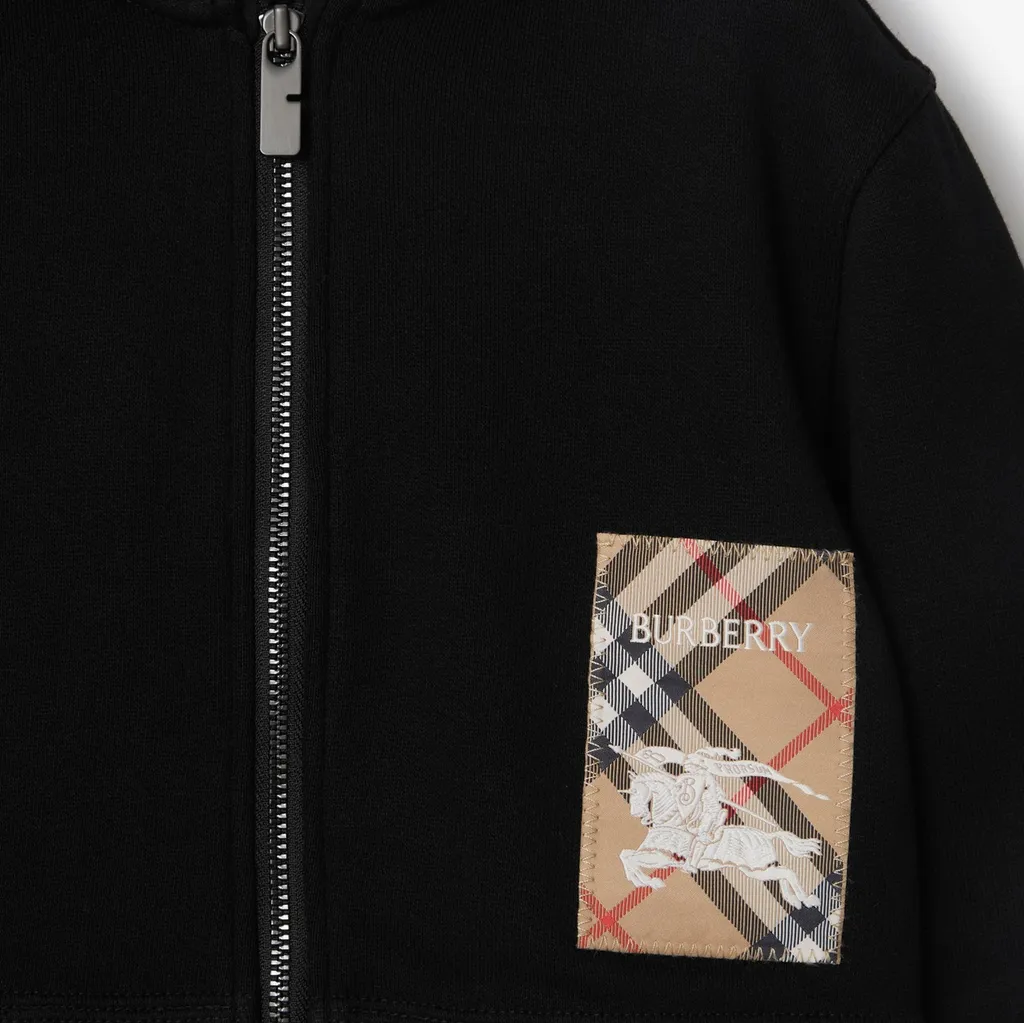 Logo Patch Zip-Up Hoodie