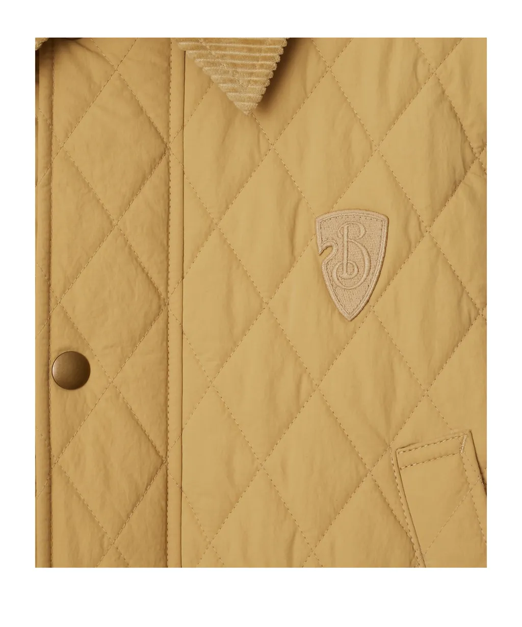 Logo Patch Diamond-Quilted Jacket