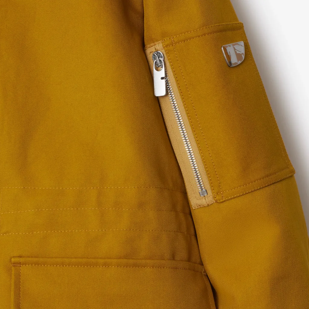 Long Sleeved Hooded Short Parka