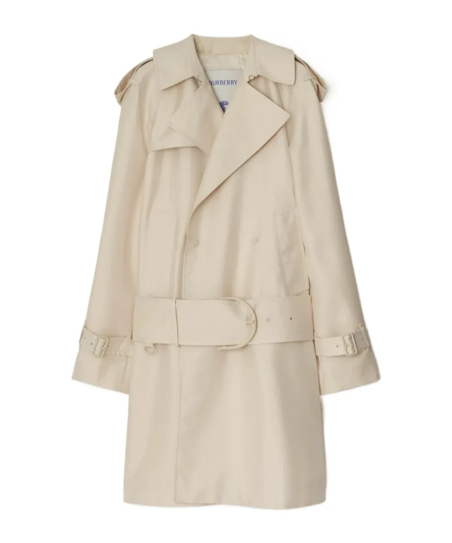 Double-Breasted Belted Trench Coat