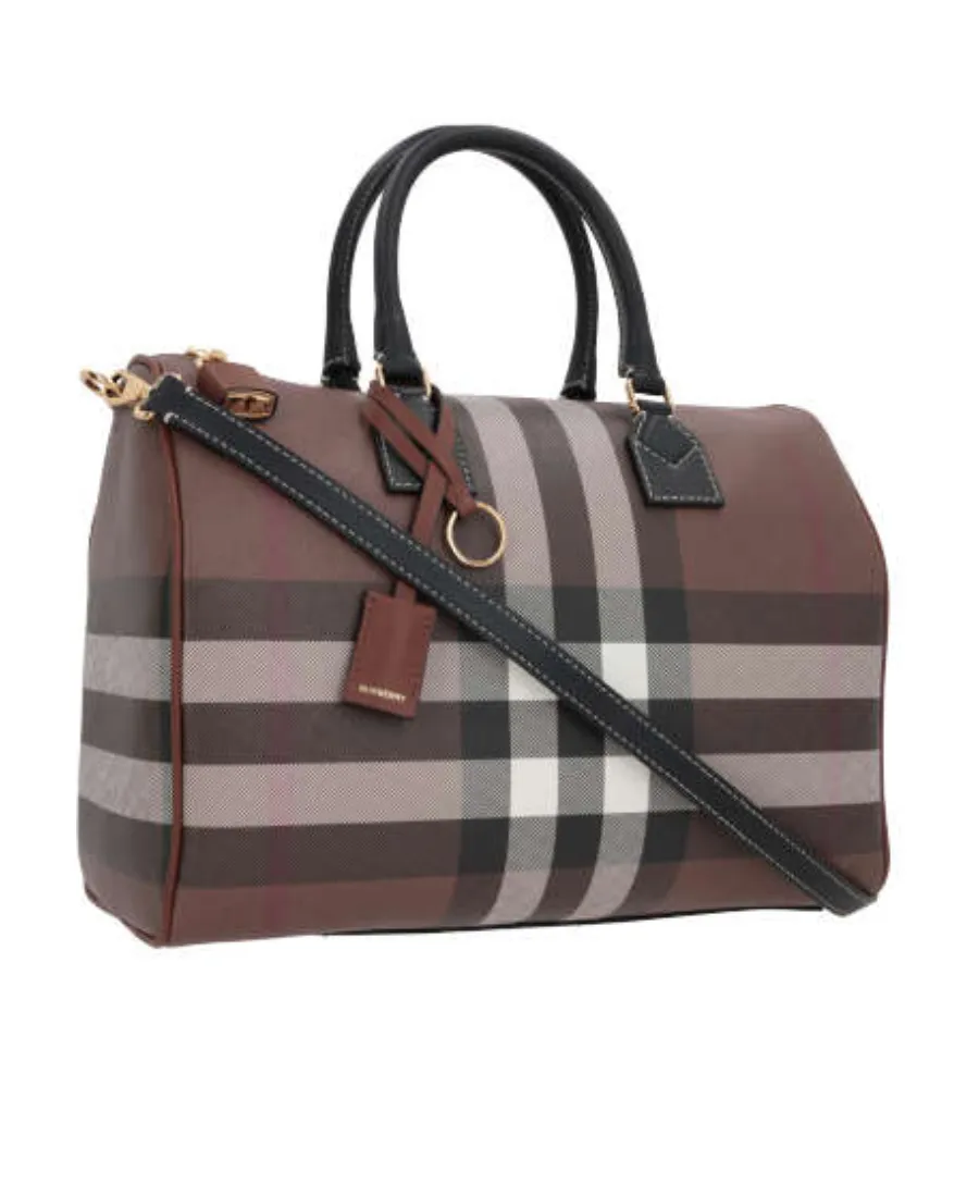 Checked Pattern Bowling Bag