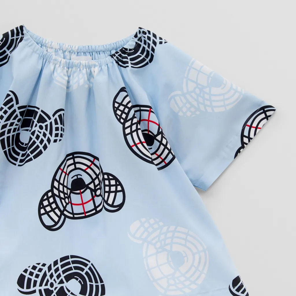 Thomas Bear-Print Cotton Blouse