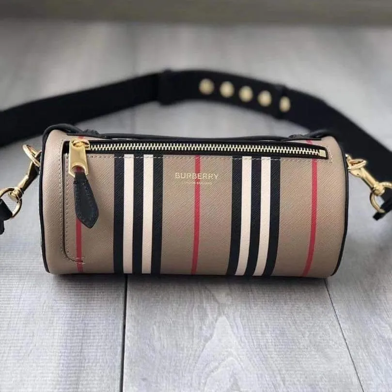 The Vintage Check Barrel Bag