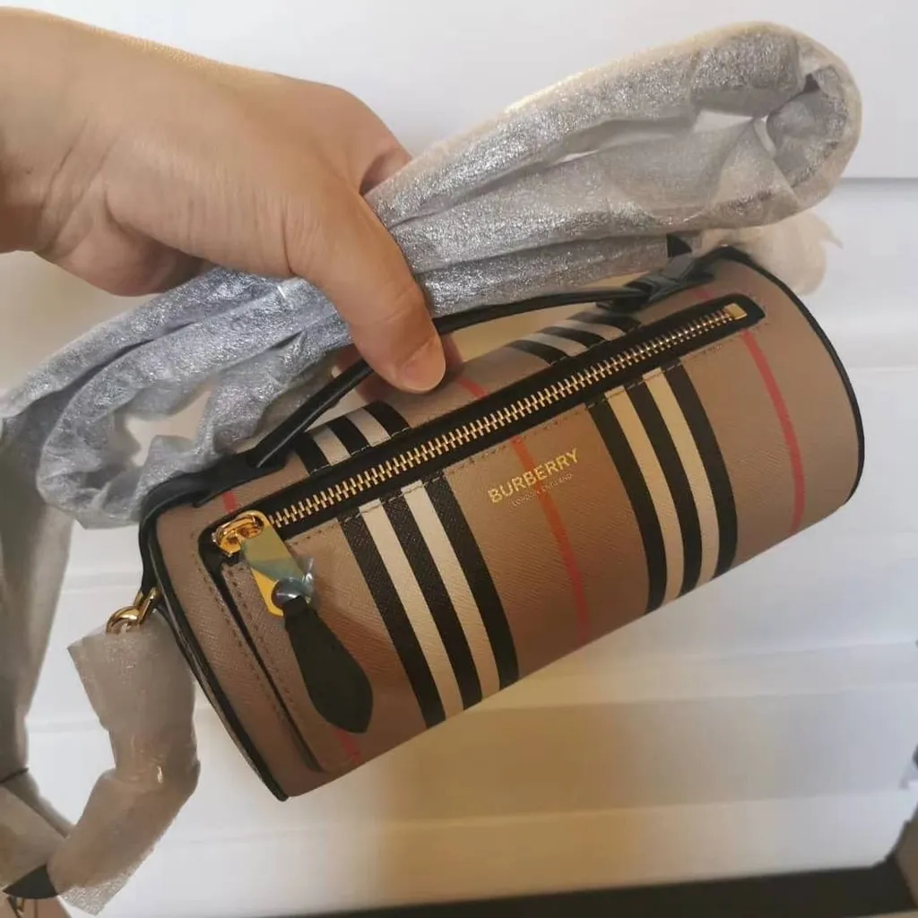 The Vintage Check Barrel Bag