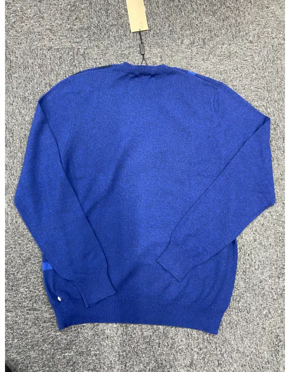 Checkered Detail Knitted Pullover