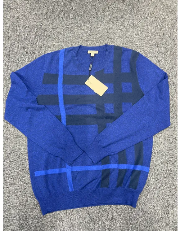 Checkered Detail Knitted Pullover