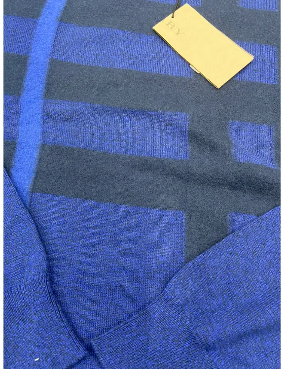 Checkered Detail Knitted Pullover