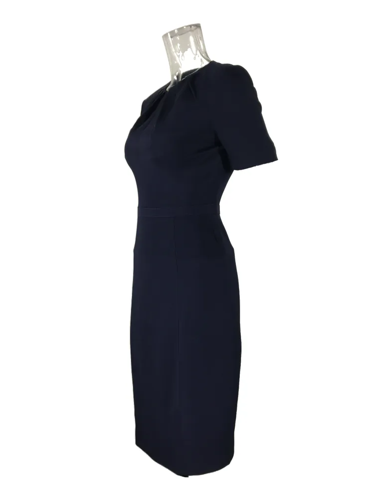 Short-Sleeved Pleated Dress