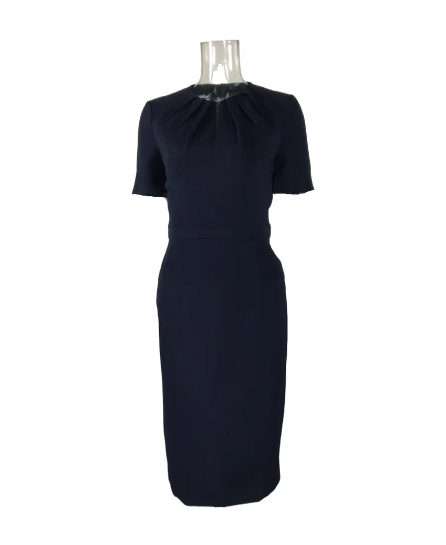 Short-Sleeved Pleated Dress