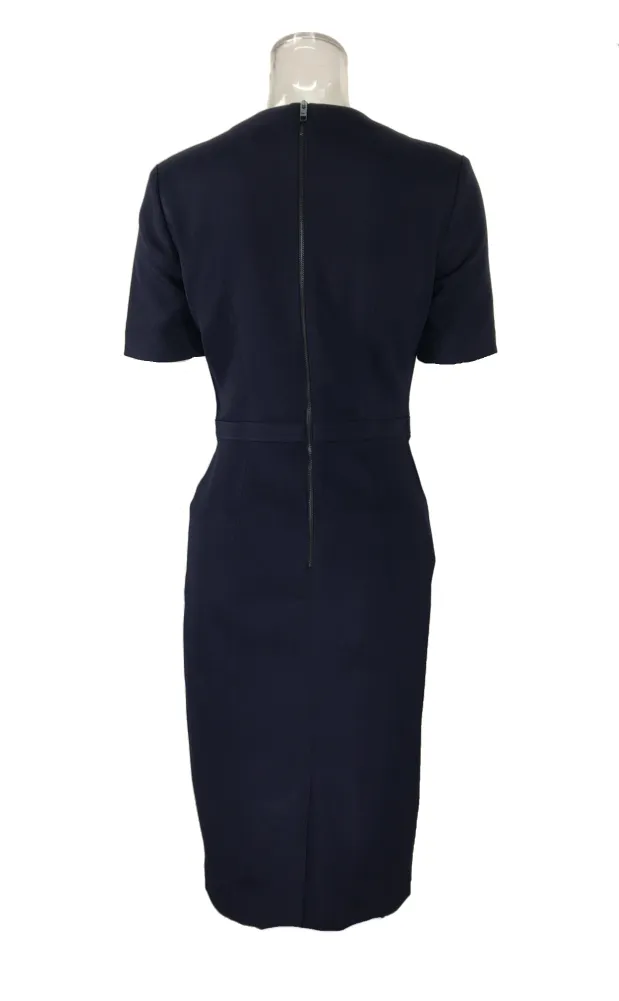 Short-Sleeved Pleated Dress