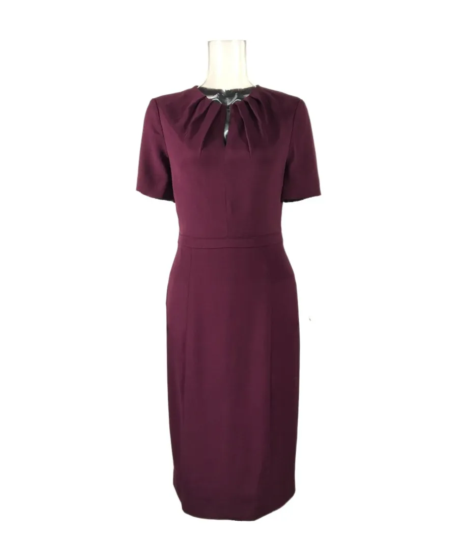Short-Sleeved Pleated Dress