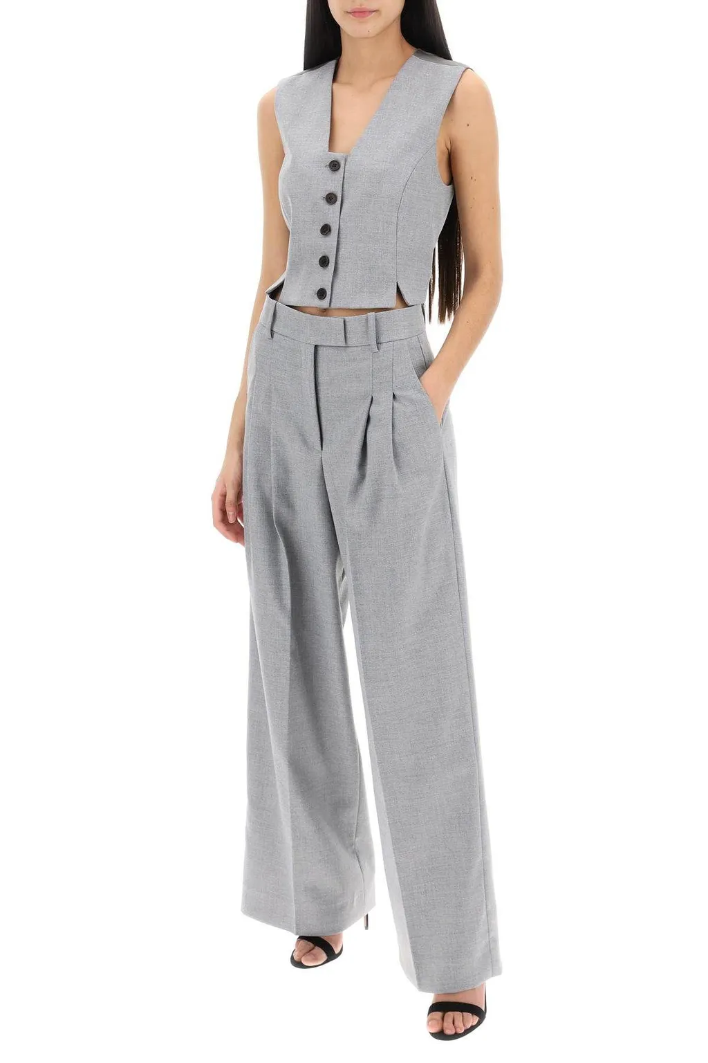 High-Waist Wide-Leg Trousers