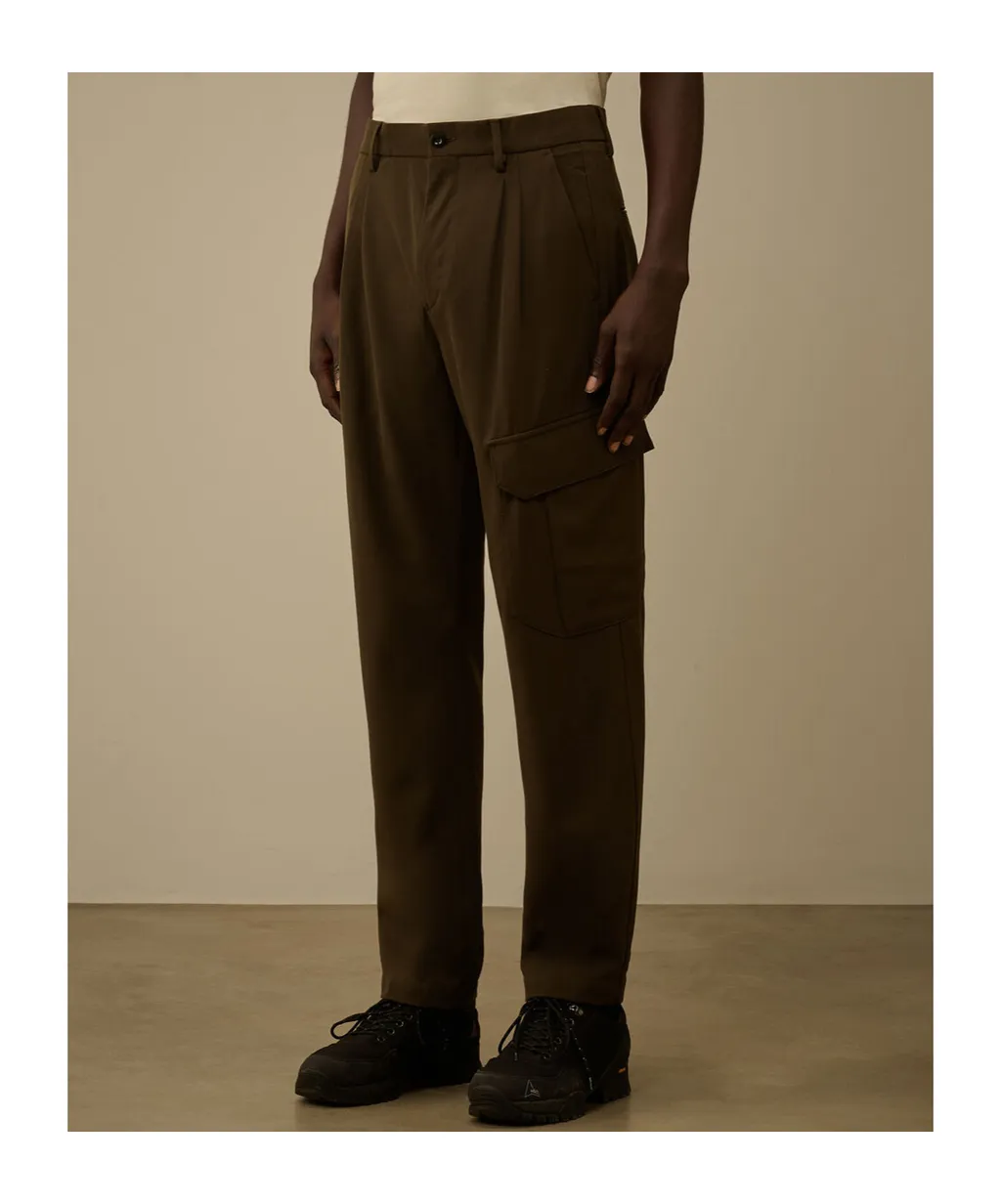 Pleated Cargo Trousers