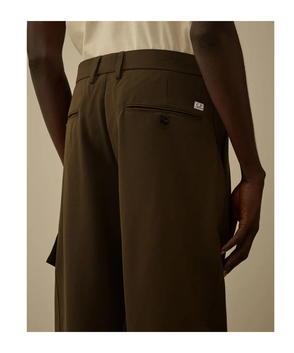 Pleated Cargo Trousers