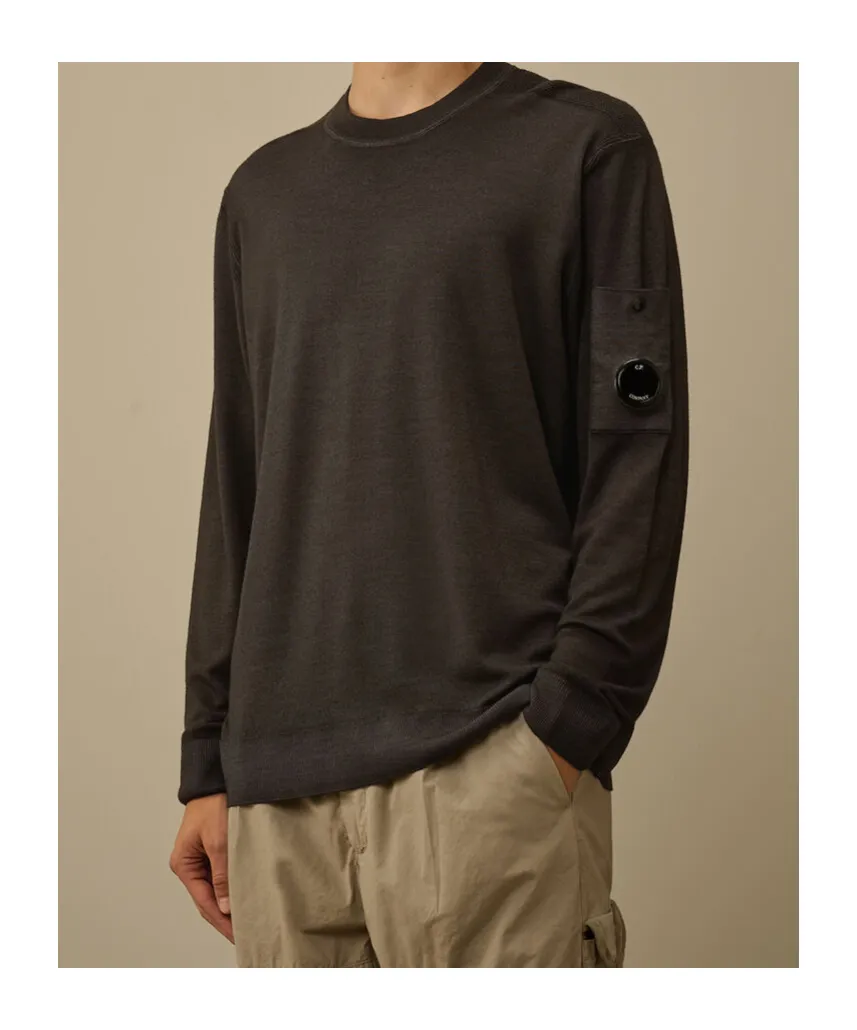 Lens-Pocket Wool Sweater