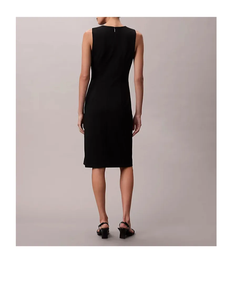 Sleeveless V-Neck Midi Dress