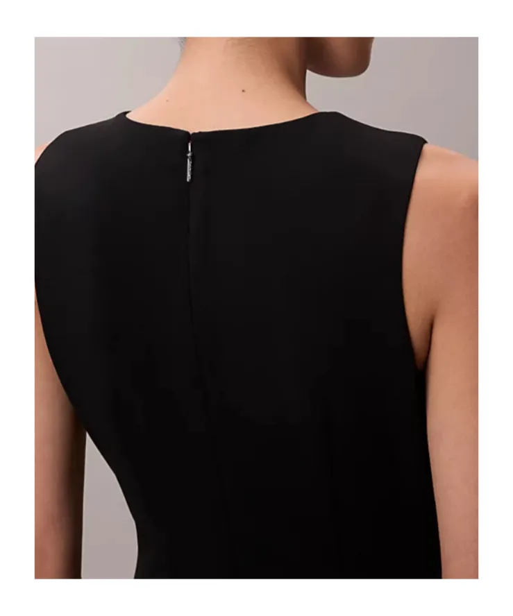 Sleeveless V-Neck Midi Dress