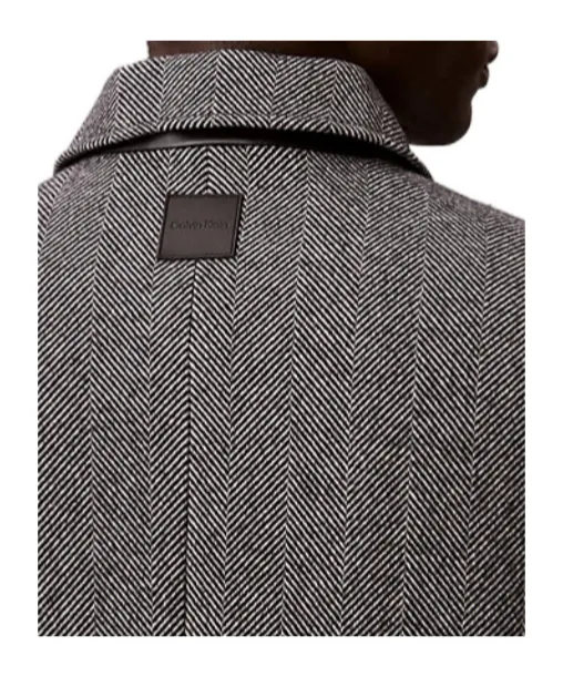 Single-Breasted Herringbone Coat