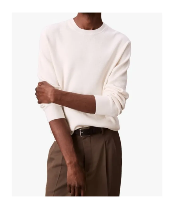 Textured Crewneck Sweater