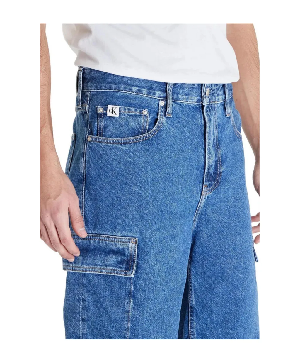 Denim Cargo Shorts