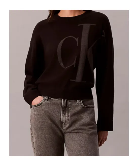 Smooth Cotton Monogram Jacquard Top
