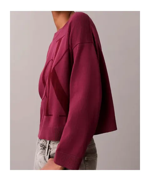 Smooth Cotton Monogram Jacquard Top