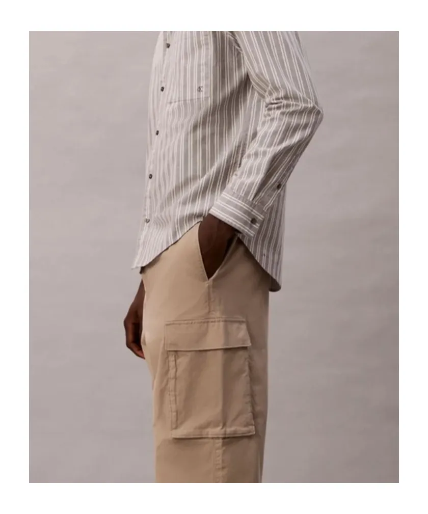 Straight Cotton Cargo Pants