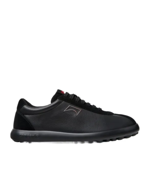 Black Leather And Nubuk Sneakers