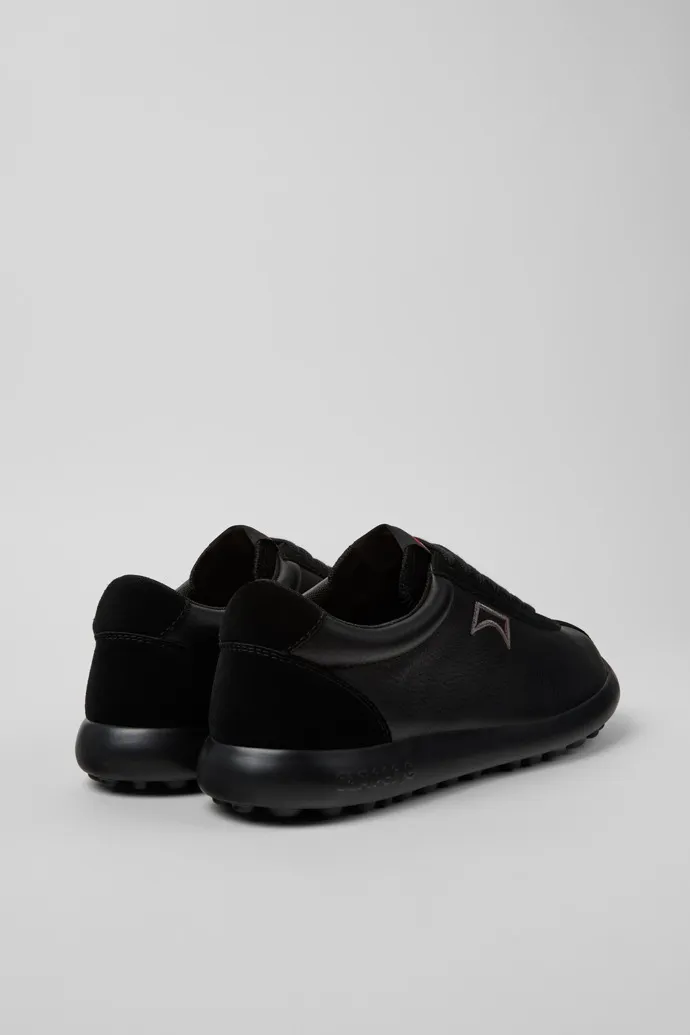 Black Leather And Nubuk Sneakers