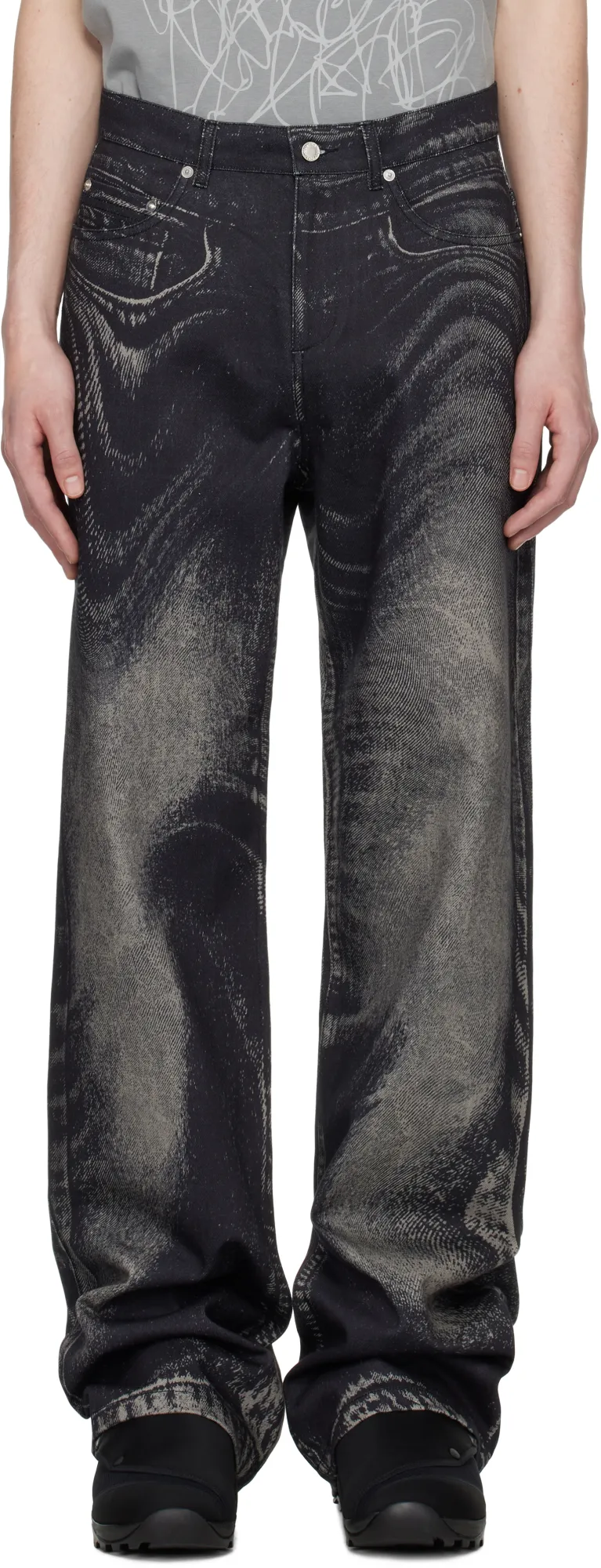 Abstract-Pattern Jeans