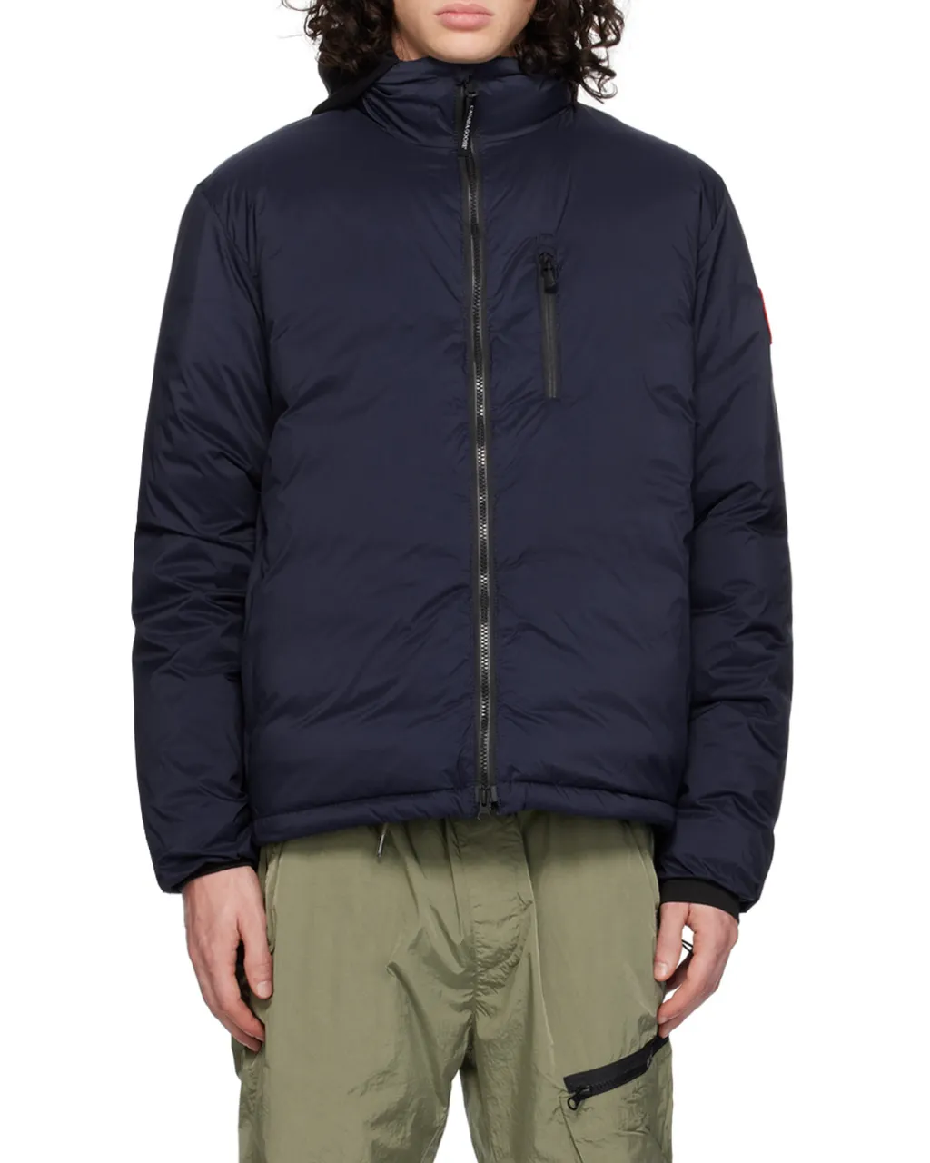Down-Feather Logo-Patch Jacket