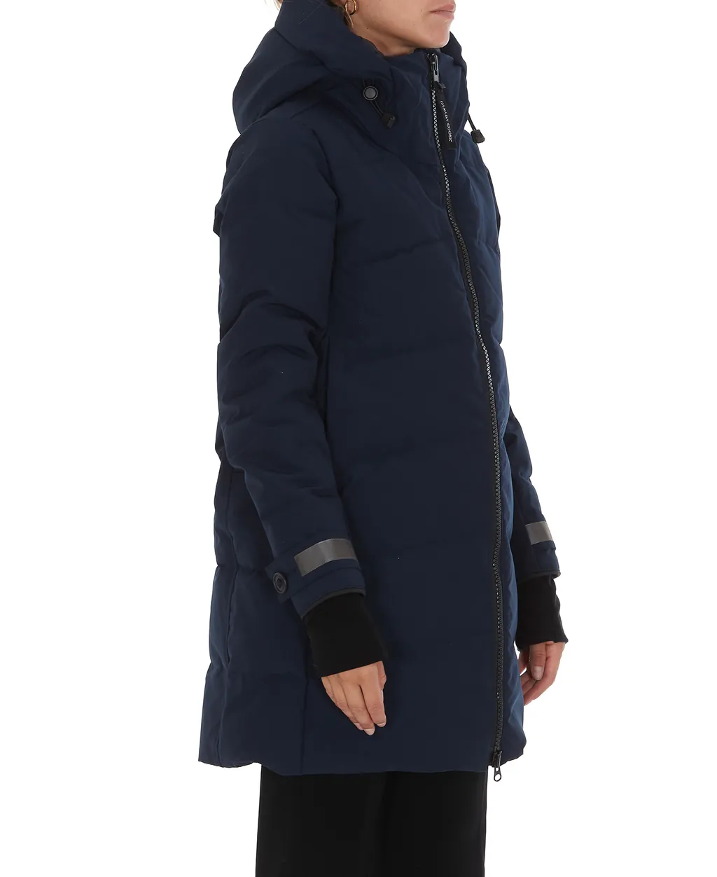 Logo Patch Sleeve Padded Coat