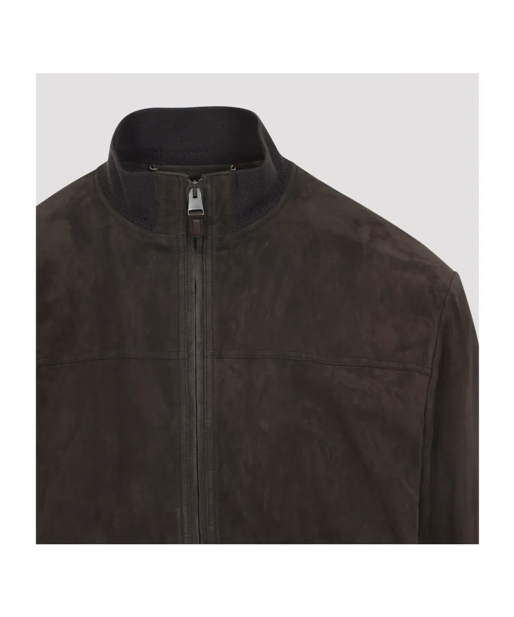 Suede Bomber Jacket