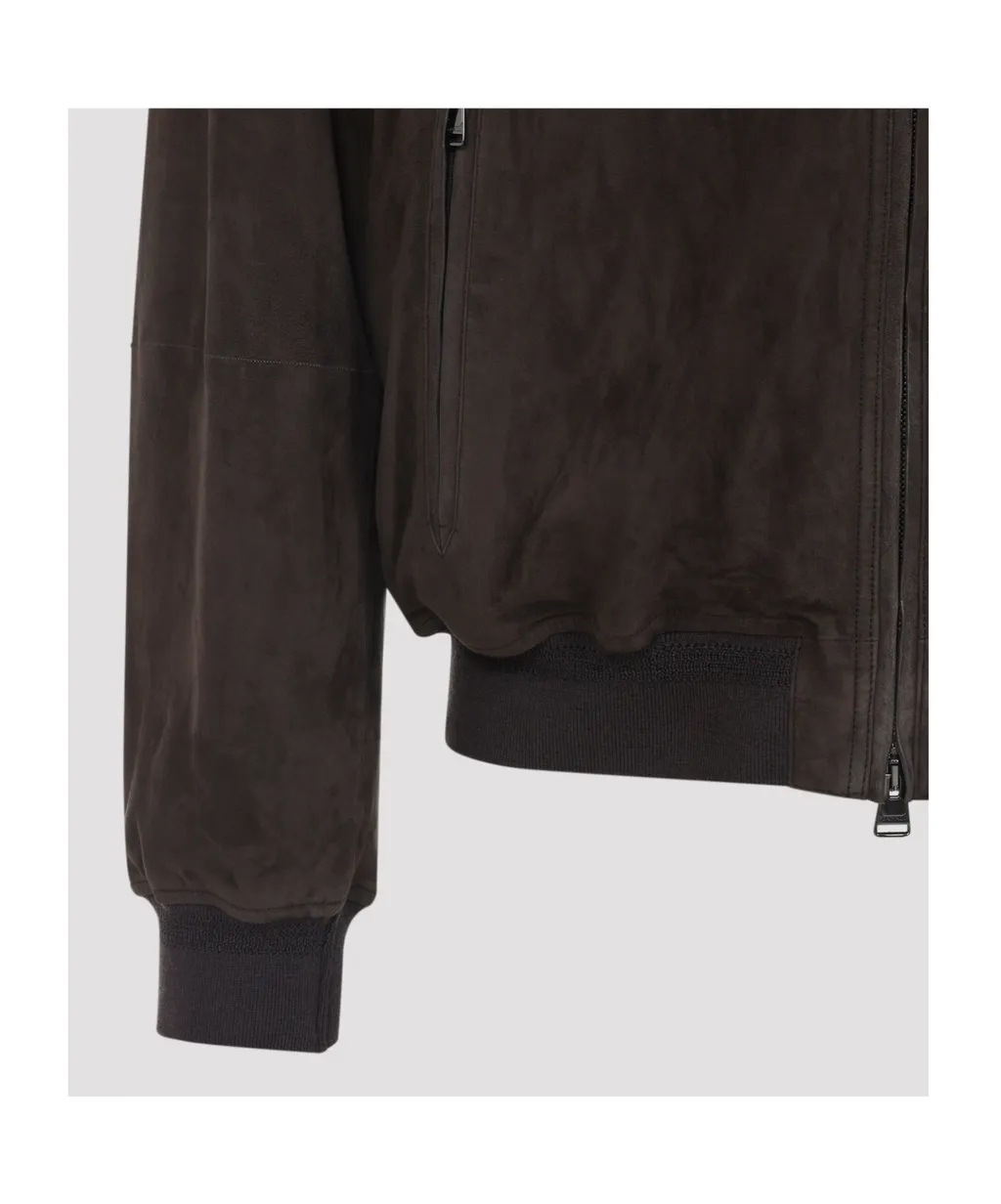 Suede Bomber Jacket