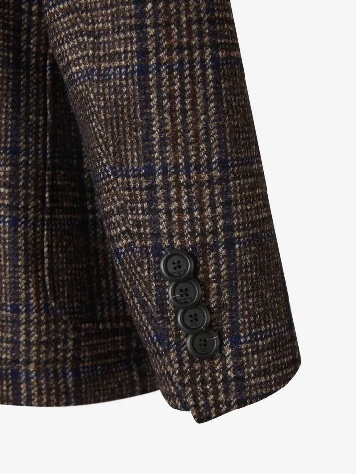 Plaid-Check Single-Breasted Blazer