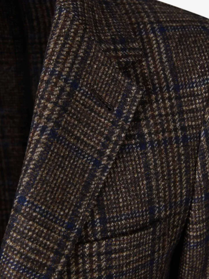 Plaid-Check Single-Breasted Blazer