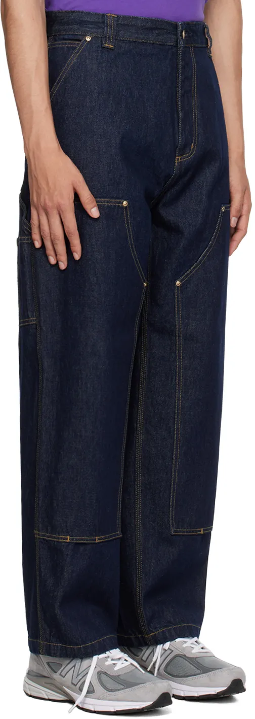 Logo-Patch Cotton Jeans