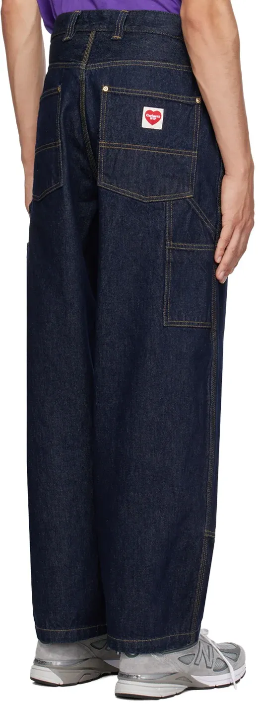 Logo-Patch Cotton Jeans