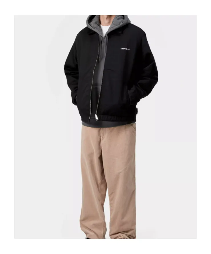 Logo Embroidered Zip-Up Jacket