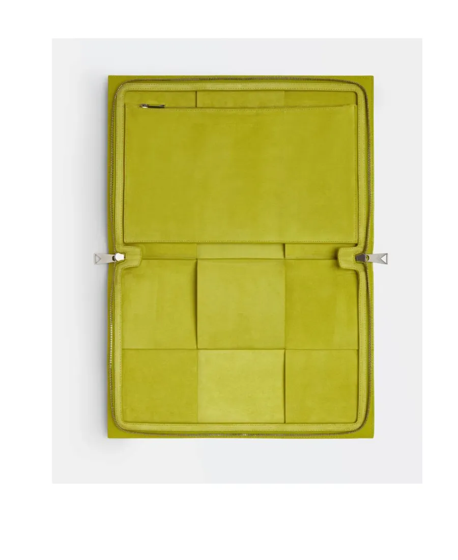Arco Maxi Intrecciato Leather Clutch Bag