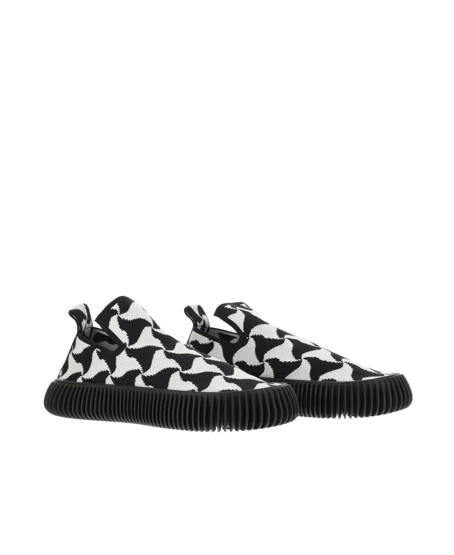 Interwoven Designed Slip-On Sneakers