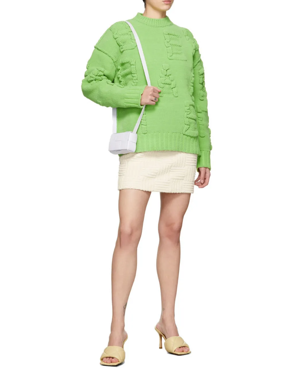 Alphabet Motif Ribbed-Knit Jumper