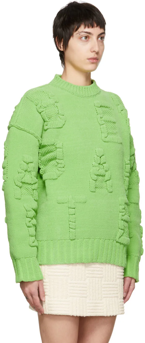 Alphabet Motif Ribbed-Knit Jumper