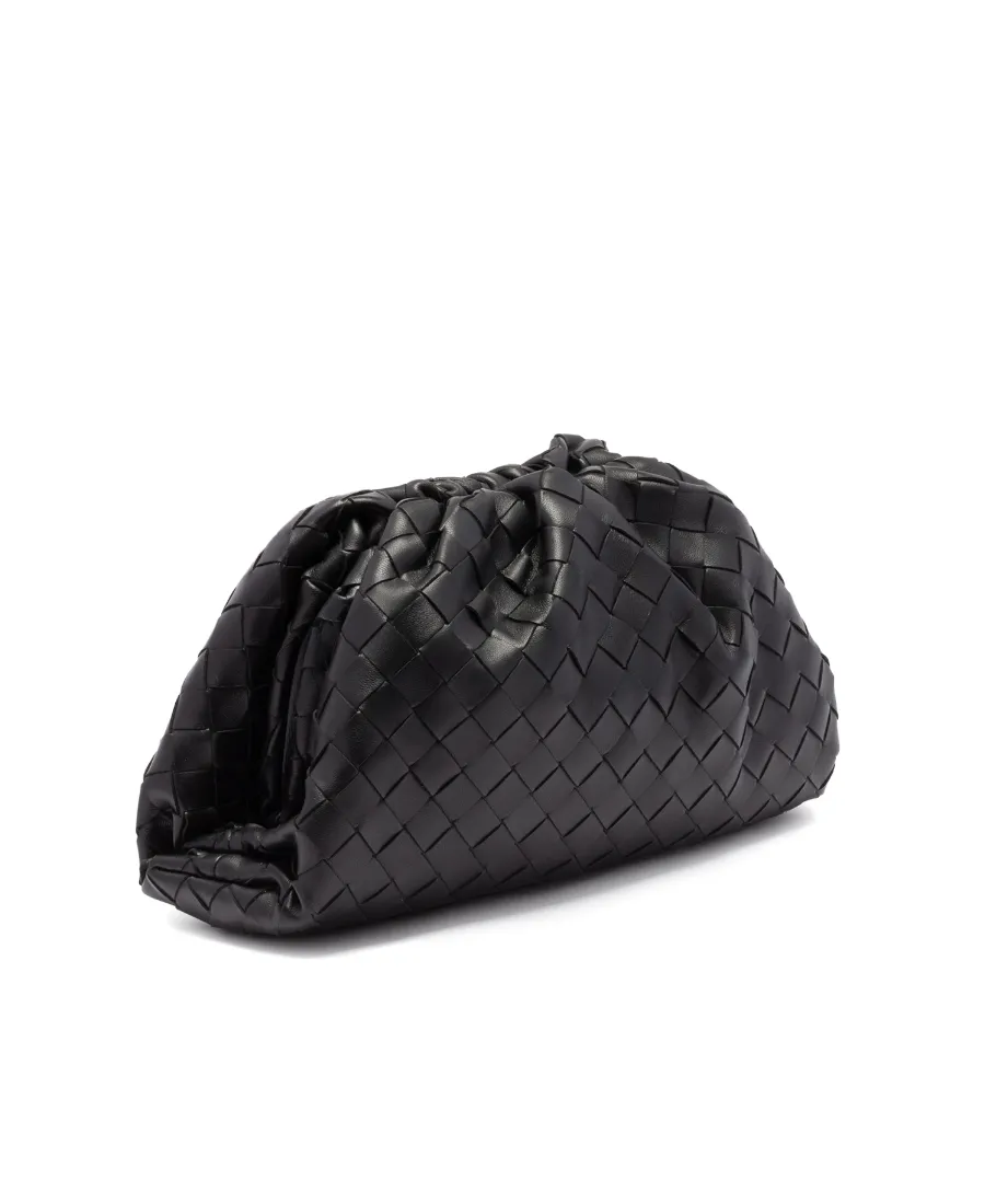Interwoven-Design Clutch Bag