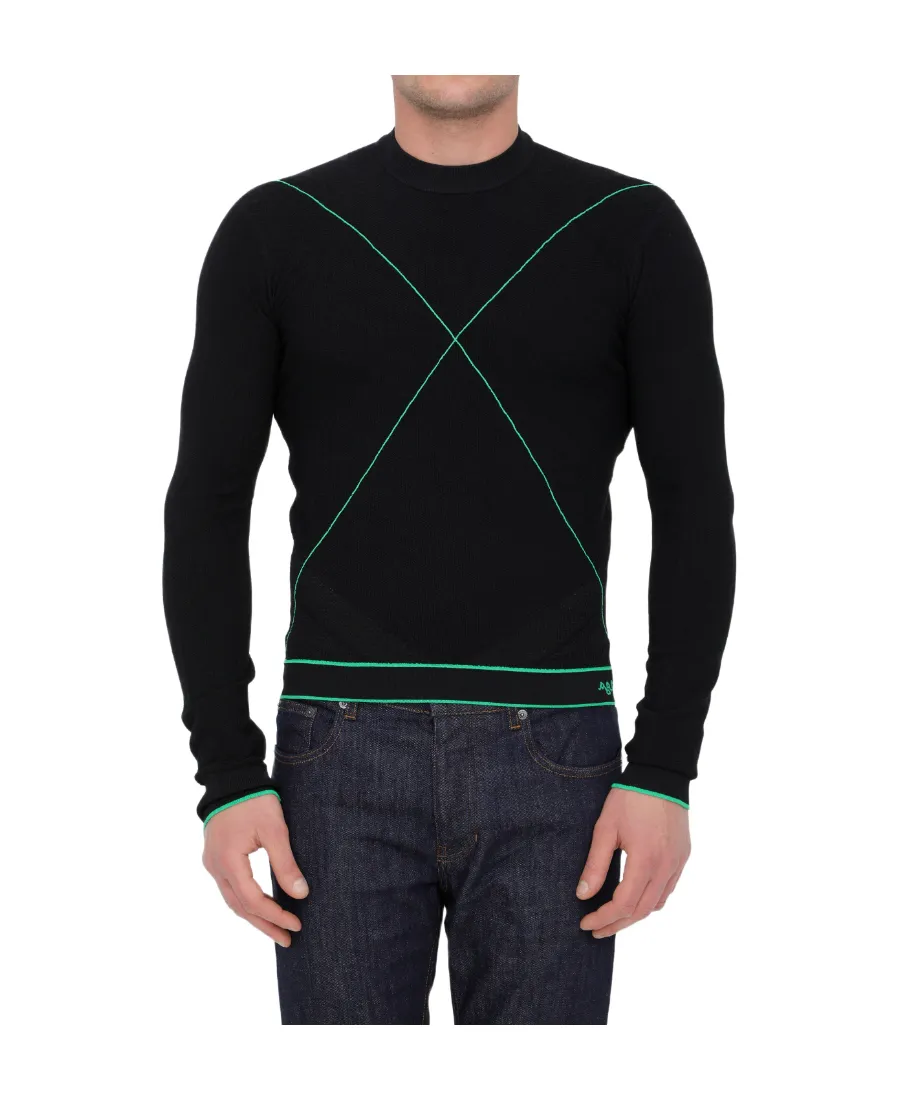 Line-Knit Knitted Jumper