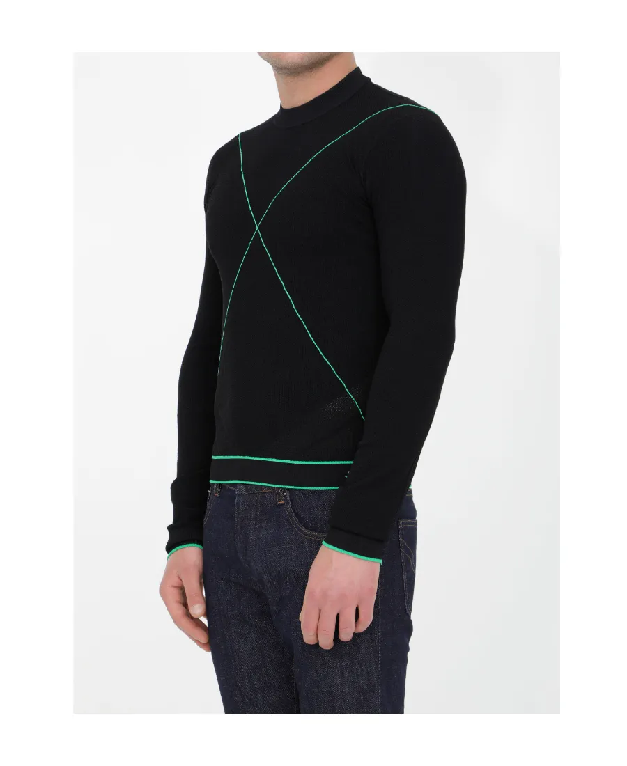 Line-Knit Knitted Jumper
