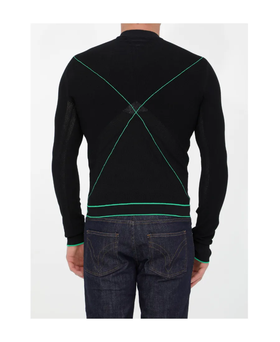 Line-Knit Knitted Jumper